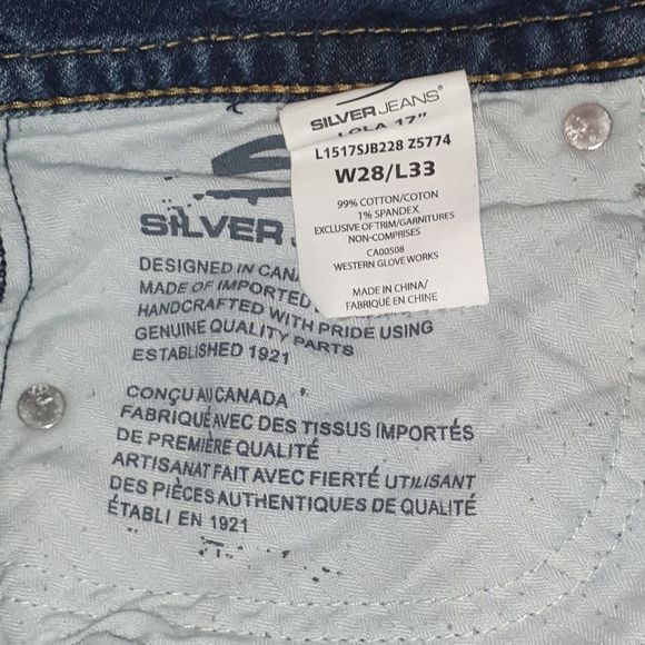 Silver Jeans Lola 17" Distressed 28‎ Flare Jeans - Picture 12 of 12